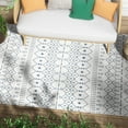 thumbnail image 1 of Well Woven Nors Light Blue Indoor/Outdoor Nordic Lattice Area Rug 8x10 (7'10" x 9'10"), 1 of 10