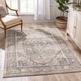 thumbnail image 1 of Well Woven Novriku Beige Persian Floral Medallion Area Rug 5x7 (5'3" x 7'3"), 1 of 8