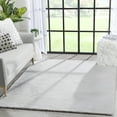 thumbnail image 1 of Well Woven Opal Crest Textured Solid White Modern Faux Fur 5'2" Star Area Rug, 1 of 7