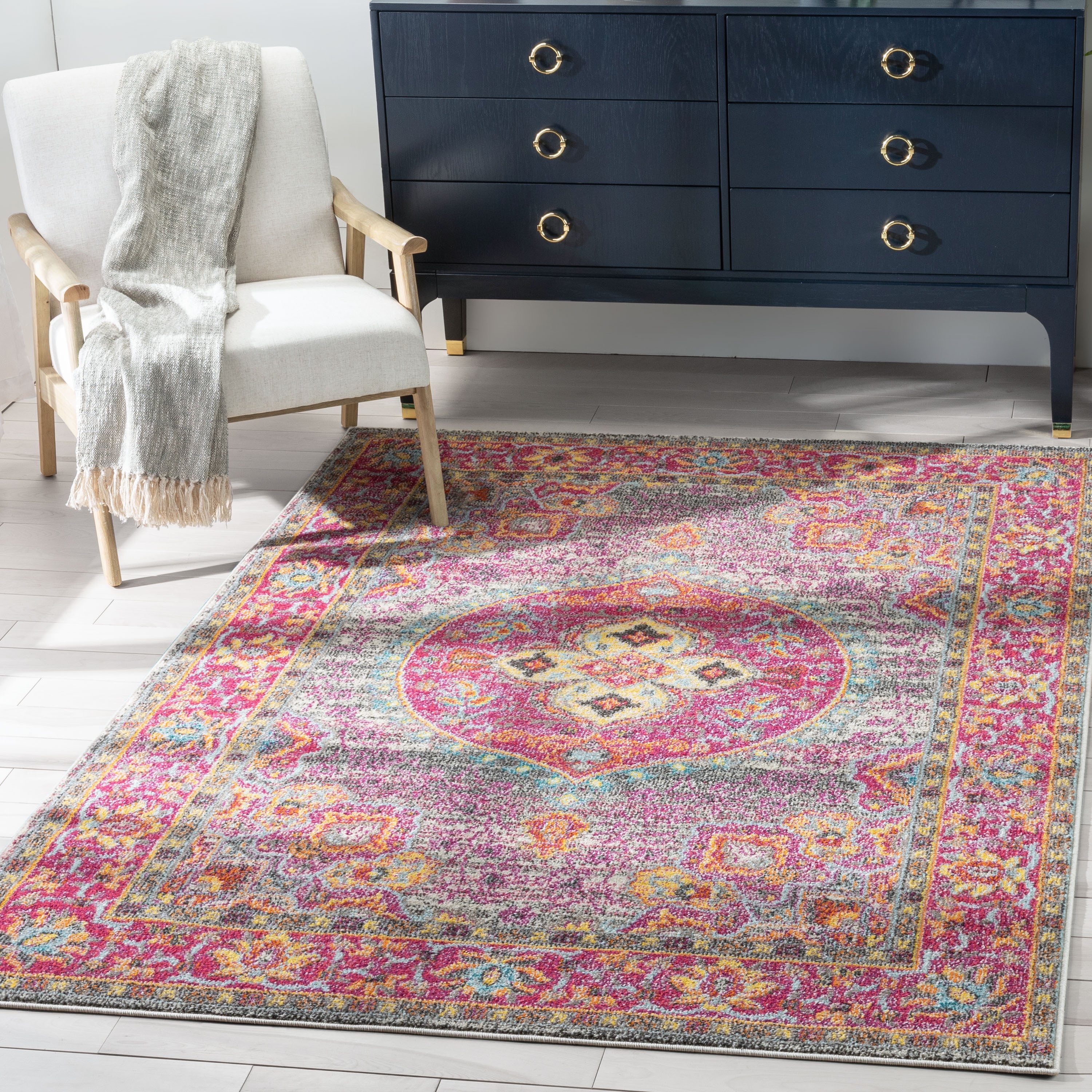 Well Woven Paloma Payson Vintage Rug - Fuchsia - 23 x 73 - Walmart.com