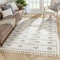 thumbnail image 1 of Well Woven Parna Ivory & Grey Moroccan Tribal Area Rug 5x7 (5'3" x 7'3"), 1 of 8