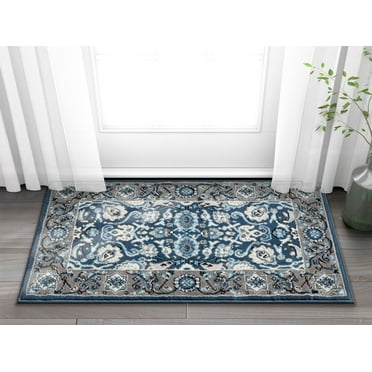 Well Woven Persa 2'3" x 3'11" Traditional Oriental Blue Doormat Accent Rug