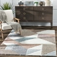 thumbnail image 1 of Well Woven Perseus Modern Geometric Squares and Shapes Multi + Color Ivory Area Rug - Ultra-Soft Yarn, Cut & Loop Pile - For Living Room, Dining Room & Bedroom (5'3" x 7'3"), 1 of 8