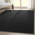 thumbnail image 1 of Well Woven Plain Solid Modern Solid Black Flat-Weave 7'7" x 9'10" Area Rug, 1 of 6