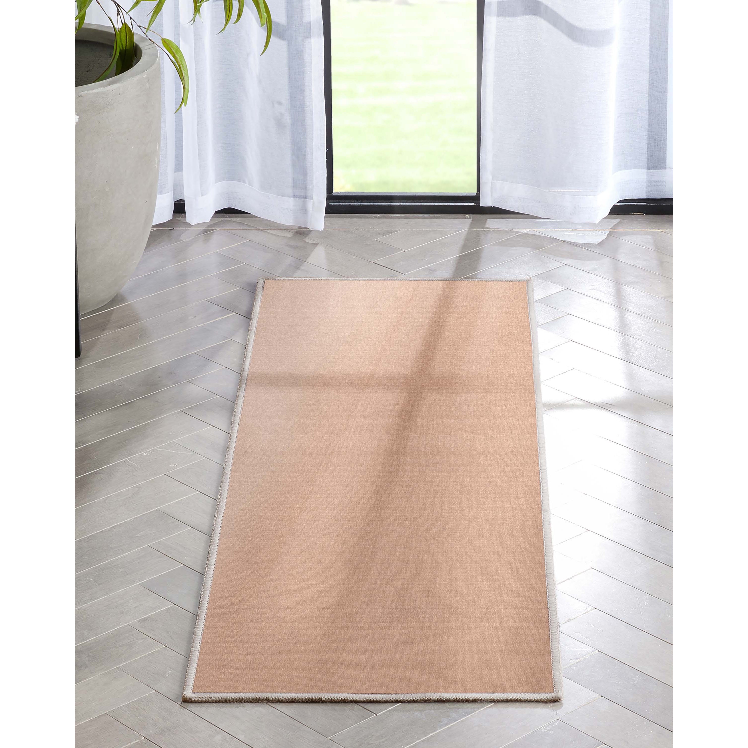 Well Woven Plain Solid Modern Solid Coral Flat-Weave 2'3" x 7'3" Runner Rug