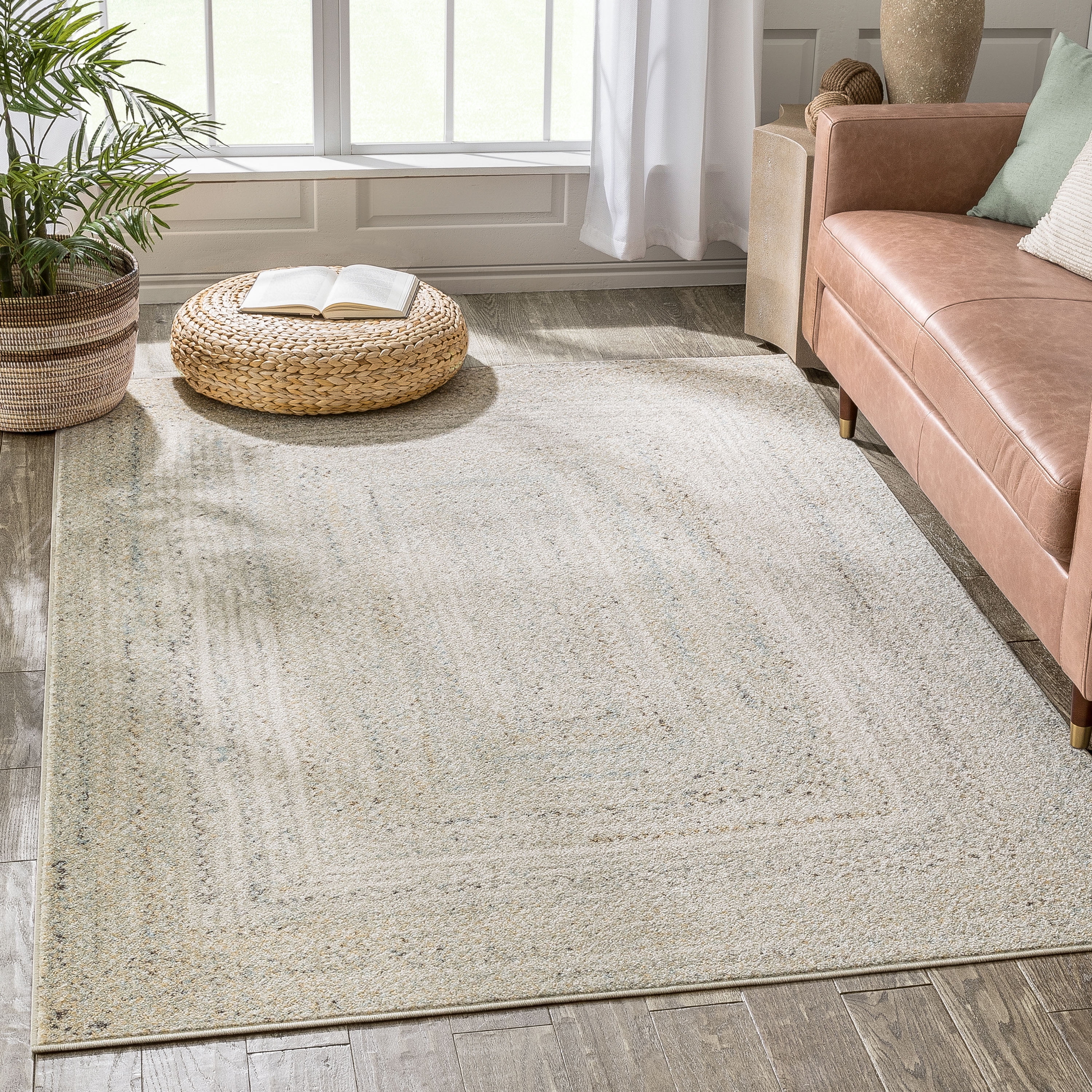 Rodeo Chindi 5' x 3' Green Ivory Braided Bohemian Vintage Rug