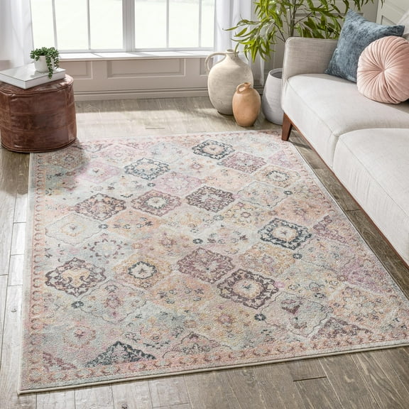 Well Woven Rodeo Elaine Vintage Bohemian Distressed Grey Ivory 2'7" x 9'10" Runner Area Rug