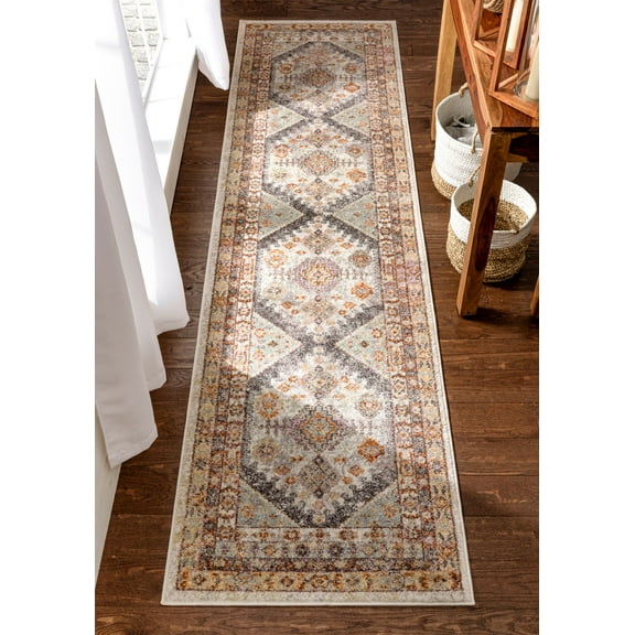 Well Woven Rodeo Virden Bohemian Oriental Grey Distressed 2'7" x 9'10" Runner Rug