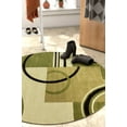 thumbnail image 1 of Well Woven Ruby Galaxy Waves Modern Geometric Green 5'3" Round Rug, 1 of 11
