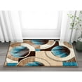 thumbnail image 1 of Well Woven Ruby Yolo Mid-Century Modern Geometric Blue 2' x 3' 3D High-Low Accent Rug, 1 of 2