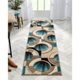 thumbnail image 1 of Well Woven Ruby Yolo Mid-Century Modern Geometric Blue 2' x 7' 3D High-Low Runner Area Rug, 1 of 6