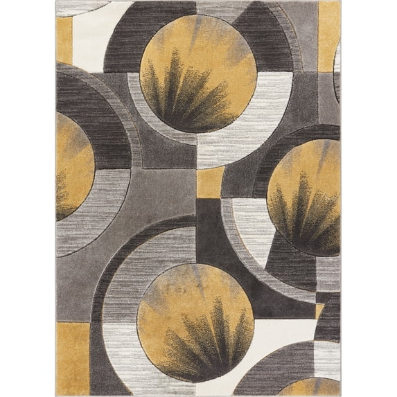 Well Woven Yolo Gold/Gray Area Rug