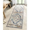 thumbnail image 1 of Well Woven Salerno Bohemian Vintage Medallion Blue Distressed 2'3" x 7'3" Runne Area Rug, 1 of 8
