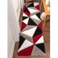 thumbnail image 1 of Well Woven San Francisco Venice Red Modern Geometric Abstract 2'7" x 9'10" Runner Area Rug, 1 of 2