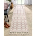 thumbnail image 1 of Well Woven Serenity Parallel Tribal Diamond Pattern Blush 2'3" x 7'3" Runner Area Rug, 1 of 9