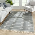 thumbnail image 1 of Well Woven Serenity Parallel Tribal Diamond Pattern Gray 5'3" x 7'3" Area Rug, 1 of 8