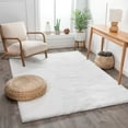 thumbnail image 1 of Well Woven Shimmer Shag Solid Plain Modern Luster Ultra Thick Soft Plush Area Rug, 1 of 6