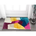 thumbnail image 1 of Well Woven Strata Squares Blue Purple Fuchsia Yellow Orange Modern Geometric Hand Carved 2' x 3' Area Rug Easy to Clean Stain & Fade Resistant Thick Soft Plush, 1 of 6