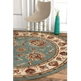 thumbnail image 1 of Well Woven Sultan Sarouk Light Blue Oriental 8 Round (7'10" Round) Area Rug Persian Floral Formal Traditional Area Rug Easy Clean Stain Fade Resistant Shed Free Modern Classic Thick Soft Plush Rug, 1 of 5