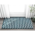 thumbnail image 1 of Well Woven Sydney Eli Chevron Dark Blue Modern Geometric Lines Zig Zag 2'3" x 3'11" Doormat Area Rug, 1 of 5