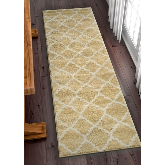 Well Woven Sydney LuLu'S Trellis Geometric Gold 2'3" x 7'3" Runner Area Rug