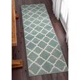 thumbnail image 1 of Well Woven Sydney LuLu'S Trellis Geometric Light Blue 2'3" x 7'3" Runner Area Rug, 1 of 4