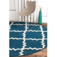 thumbnail image 1 of Well Woven Sydney LuLu'S Trellis Geometric Navy Blue 5'3" Round Area Rug, 1 of 2
