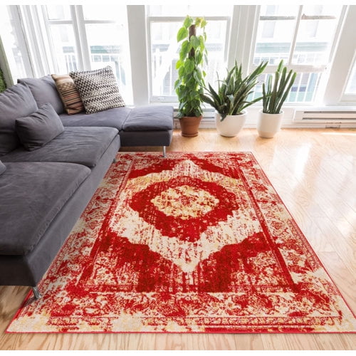 Well Woven Sydney Red/Beige Area Rug