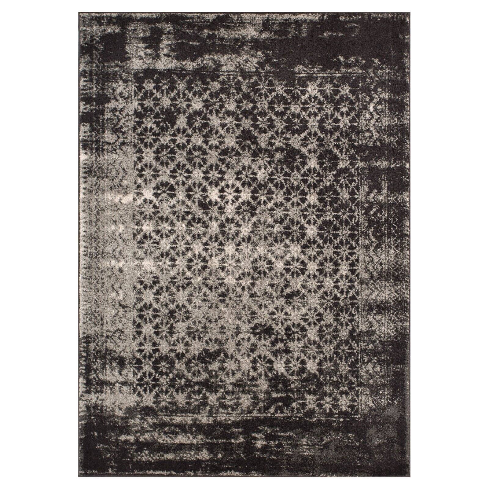 Well Woven Sydney Manchester Modern Distressed Gray Area Rug