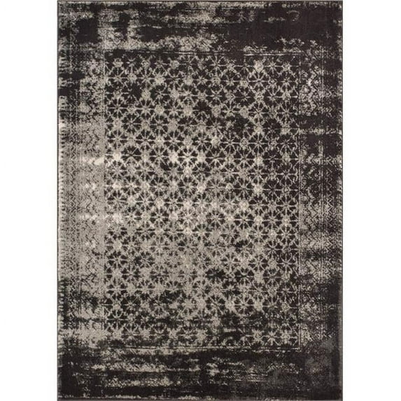 Well Woven  Sydney Vintage Manchester Grey Modern Distressed Abstract Area Rug - 3 ft. 3 in. x 4 ft. 7 in.