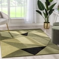 thumbnail image 1 of Well Woven Tamera Green Black Modern Geometric Boxes Beveled Area Rug 7'10" x 9'10", 1 of 8