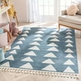 thumbnail image 1 of Well Woven Tango Blue Geometric Triangle Pattern Stain-resistant Runner Rug (2'7" x 9'10"), 1 of 8