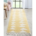 thumbnail image 1 of Well Woven Tango Yellow Geometric Triangle Pattern Stain-resistant Runner Rug (2'7" x 9'10"), 1 of 8