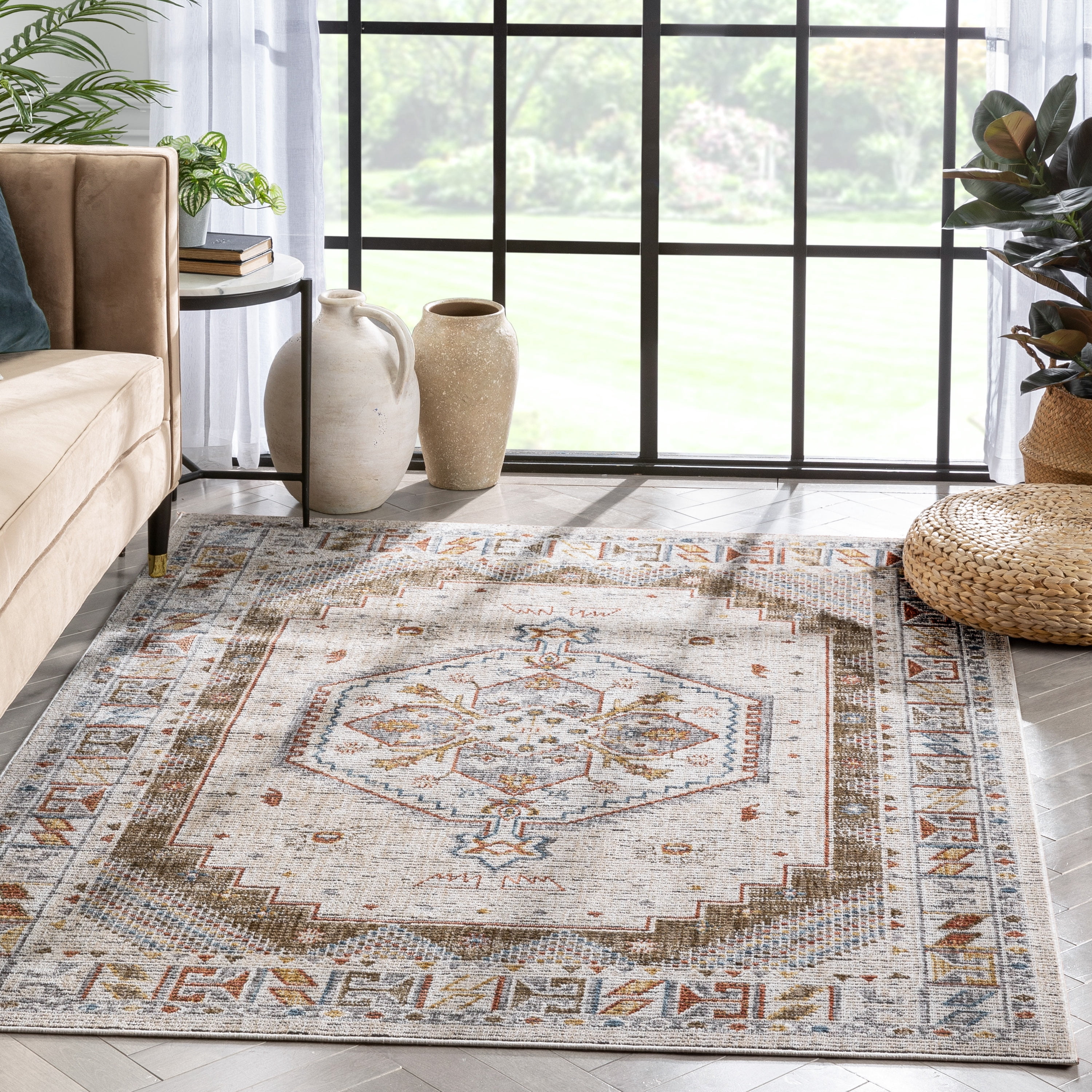 Well Woven Tenley Oriental Area Rug, 7.83' x 9.83', Medium-Height Pile, Soft Underfoot, Easy To Clean