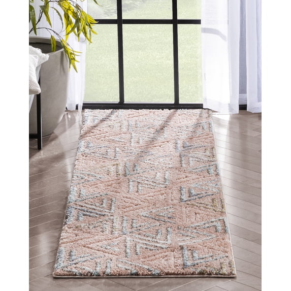 Well Woven | Thanatos Blush | High-lo Pile | Cozy Shag Runner 2x7 (2'3" x 7'3")