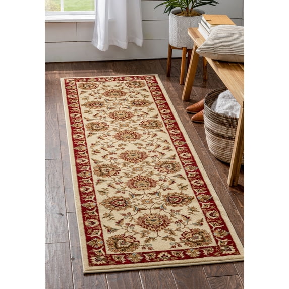Well Woven Timeless Abbasi Oriental Persian Ivory 2'3" x 7'3" Runner Area Rug