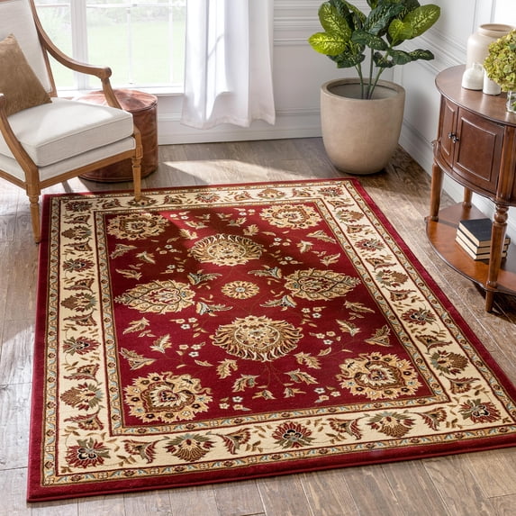 Well Woven Timeless Abbasi Oriental Persian Red 5'3" x 7'3" Area Rug