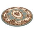 thumbnail image 1 of Well Woven Timeless Le Petit Palais Medallion Oriental Light Blue 5'3" Round Area Rug, 1 of 5