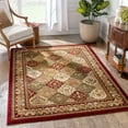 thumbnail image 1 of Well Woven Timeless Mina-Khani Oriental Persian Lattice Pattern Red 7'10" x 10'6" Area Rug, 1 of 8
