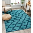 thumbnail image 1 of Well Woven Tinsley Trellis Light & Dark Blue Moroccan Lattice Modern Geometric Pattern 7'10" x 9'10" Area Rug Soft Shed Free Easy to Clean Stain Resistant, 1 of 4