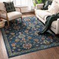 thumbnail image 1 of Well Woven Tulsa Arya Traditional Vintage Oriental Floral Blue 5'3" x 7'3" Area Rug, 1 of 5