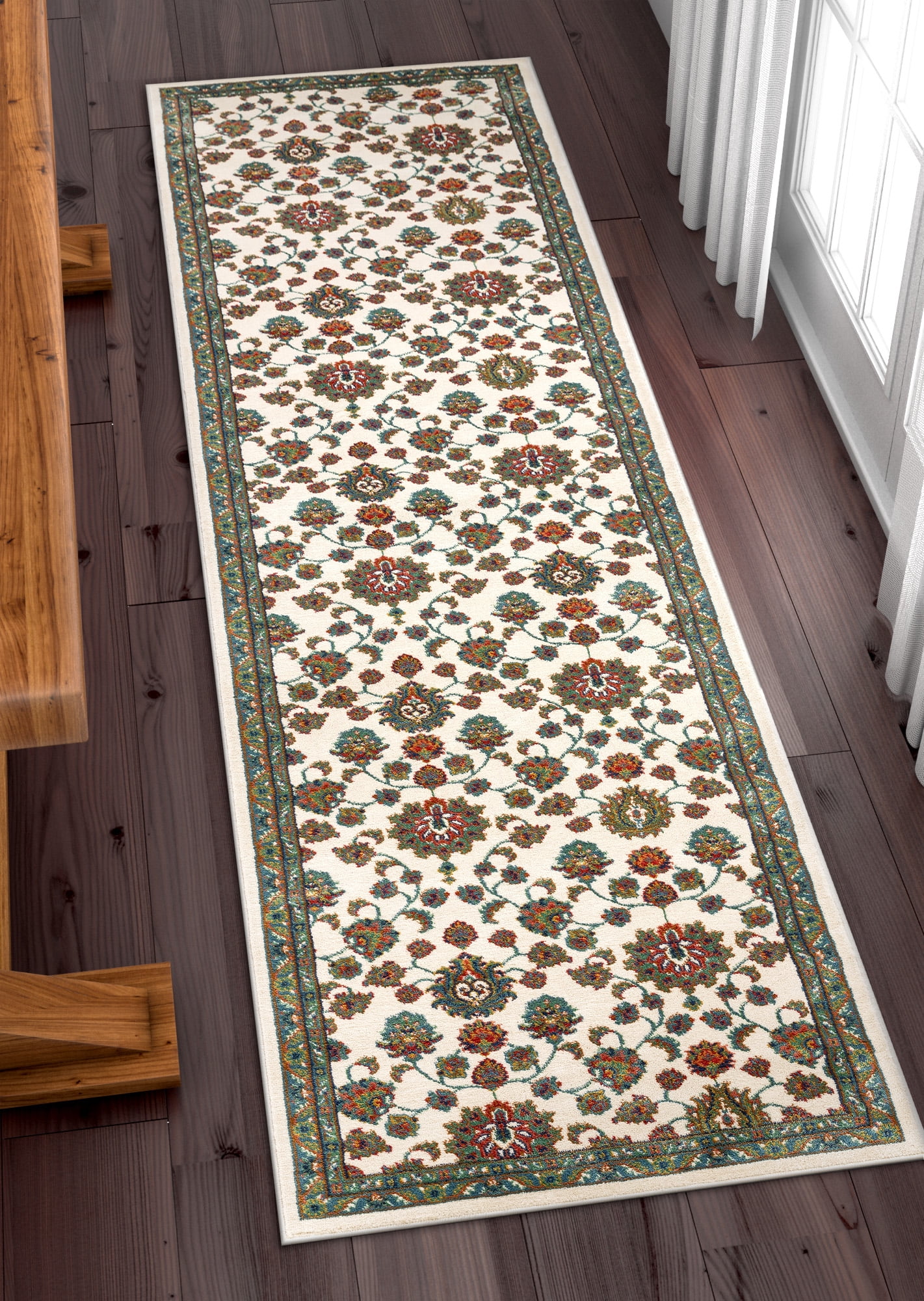 Well Woven TU-72-2L Tulsa Arya Ivory Traditional Persian Oriental Runner Rug - 2 ft. 7 in. x 9 ft. 10 in.