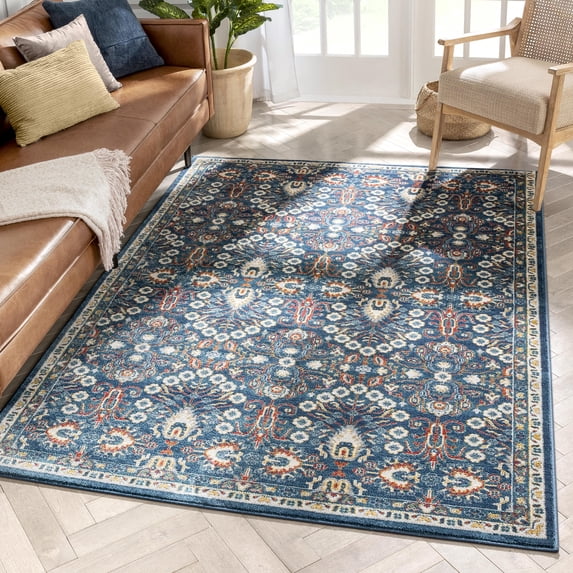 Well Woven Tulsa Caldwell Oriental Persian Blue 3'11" x 5'3" Area Rug