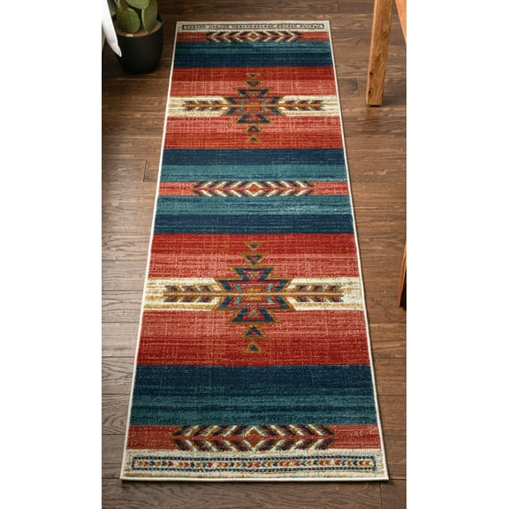 Well Woven Tulsa Dustin Southwestern Tribal Medallion Crimson 2'3" x 7'3" Runner Area Rug