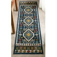 thumbnail image 1 of Well Woven Tulsa Ravia Southwestern Tribal Aztec Bohemian Blue 2'3" x 7'3" Runner Area Rug, 1 of 7