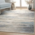 thumbnail image 1 of Well Woven Tuscany Flatweave Brushstroke Wood 9'10" x 13' Area Rug Beige Blue, 1 of 8