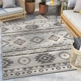 thumbnail image 1 of Well Woven Tuscon 7'10" x 9'10" Indoor/Outdoor Southwestern Grey Area Rug, 1 of 10