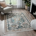 thumbnail image 1 of Well Woven Valerian Multi Blue & Ivory Vintage Oriental Distressed Medallion Pattern Boho Area Rug, 1 of 8