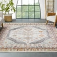 thumbnail image 1 of Well Woven Vera Bohemian Vintage Grey Diamond Medallion Area Rug 3x5 (3'11" x 5'3"), 1 of 9