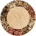 thumbnail image 1 of Well Woven Verdant Vines Modern Damask Border Rug Oriental Floral Gradient Rug, 1 of 5